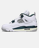 Жіночі Кросівки Nike Air Jordan 4 Retro Oxidized Green / Найк Аїр Джордан 4 Ретро Оксидайзд Білі із Зеленим, фото 5
