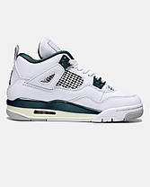 Жіночі Кросівки Nike Air Jordan 4 Retro Oxidized Green / Найк Аїр Джордан 4 Ретро Оксидайзд Білі із Зеленим, фото 4