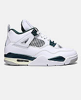 Жіночі Кросівки Nike Air Jordan 4 Retro Oxidized Green / Найк Аїр Джордан 4 Ретро Оксидайзд Білі із Зеленим, фото 3