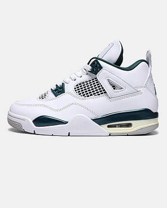 Жіночі Кросівки Nike Air Jordan 4 Retro Oxidized Green / Найк Аїр Джордан 4 Ретро Оксидайзд Білі із Зеленим, фото 1