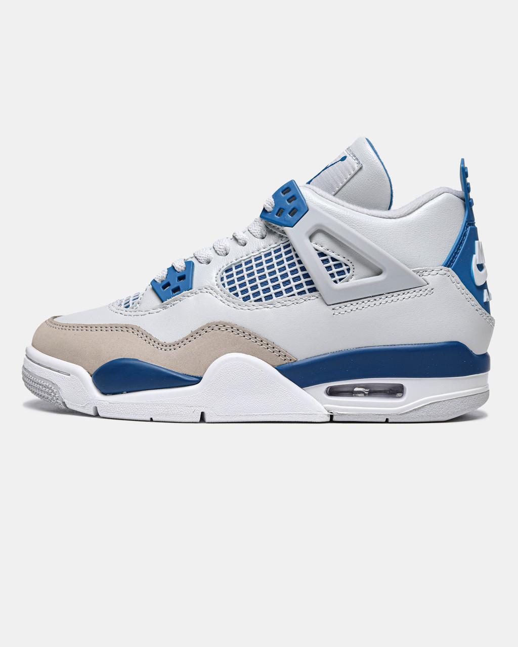 Кросівки Nike Air Jordan Retro 4 Military Blue / Найк Аїр Джордан Ретро 4 Мілітарі Білі з Синім