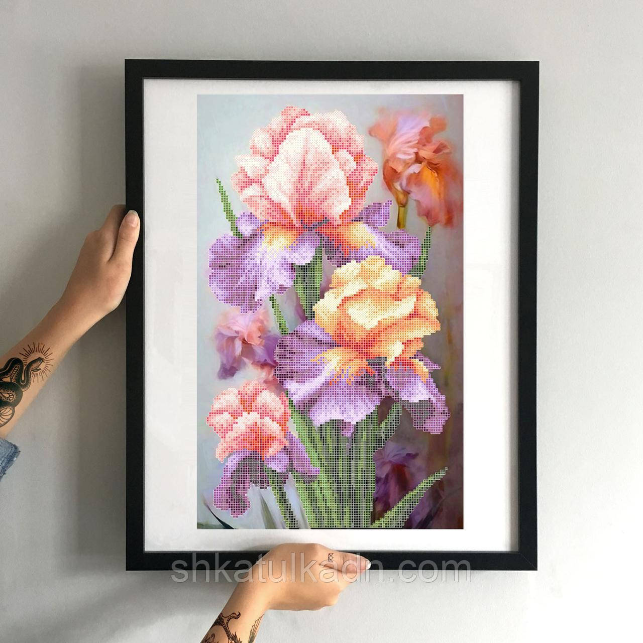 Заготовка для вишивки Іриси, фото 1