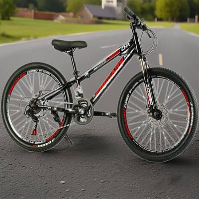 Чорний велосипед спортивний дитячий велосипед двоколісник підлітку для прогулянок Колеса 24" Рама 11" 21 швидкість