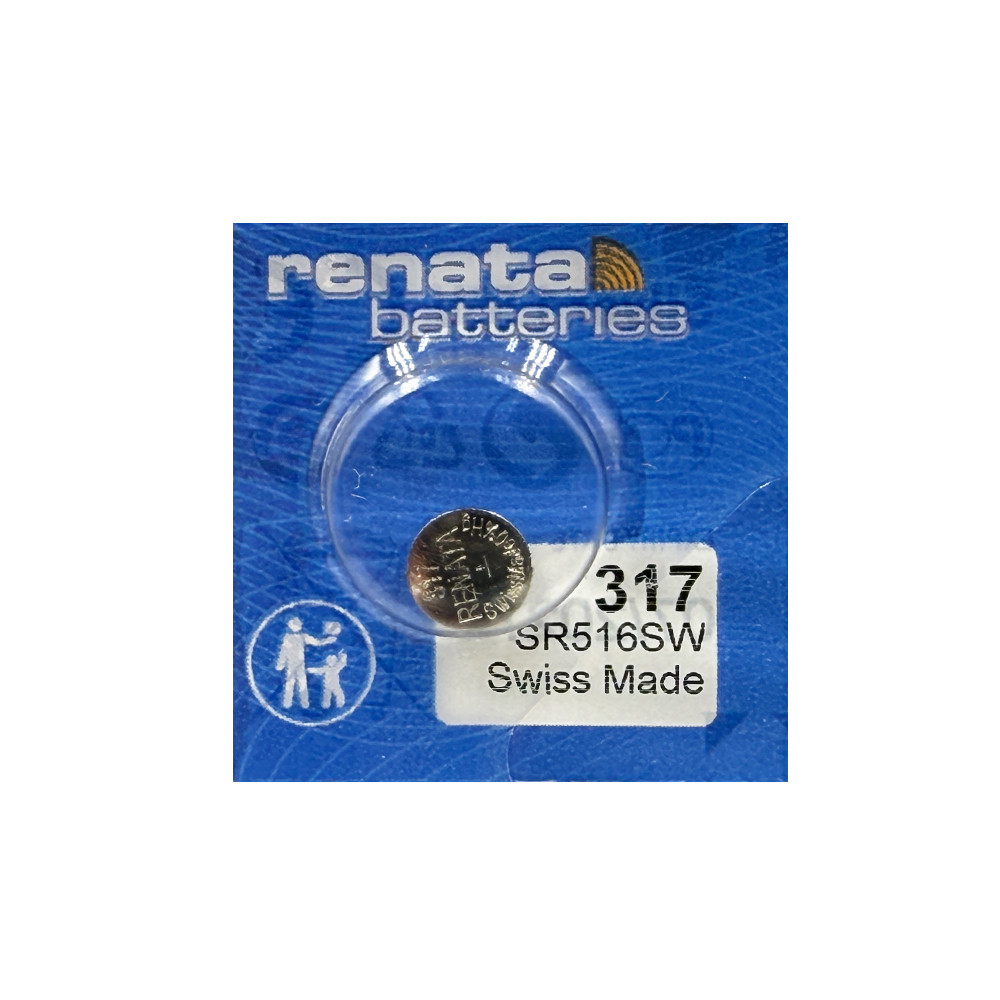 Годинникова батарейка 317 / SR 516 SW Renata Silver Oxide (1.55v) 1шт.