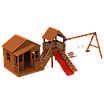Дитячий комплекс "Home Play" дерев'яний з пластиковою гіркою 1,2 м, ТМ Kidigo, фото 6