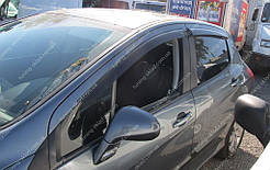 Вітровики вікон Пежо 308 (дефлектори бічних вікон Peugeot 308)