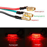 Універсальний стоп-сигнал задній ліхтар, фара-стоп для мотоцикла, вело, скутера, самоката, фото 7