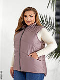 7003-10 Жилетка жіноча на холофайбері батал (3 од: 54,56,58), фото 4
