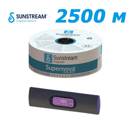 Крапельна стрічка емітерна Sunstream 6mil-20-1,2л/г 2500 м, фото 1