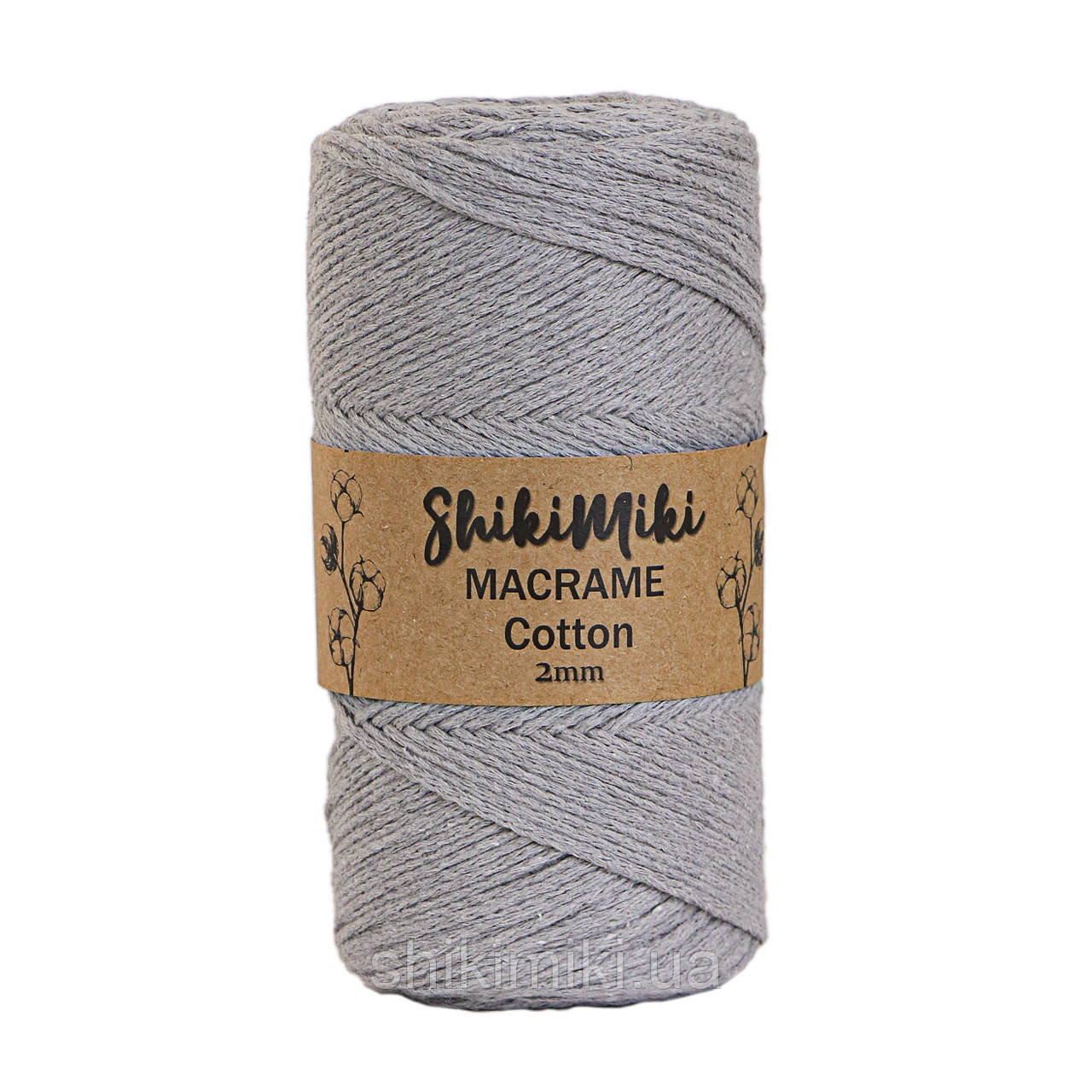 Еко Шнур Cotton Macrame, колір Димчастий, фото 1