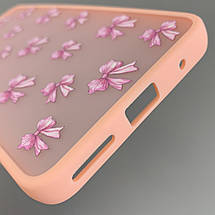 Чохол для Motorola G14 матовий чохол з принтом бантиків на телефон моторола г14 персиковий q03u, фото 4