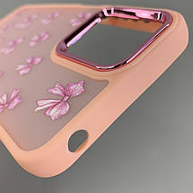 Чохол для Motorola G14 матовий чохол з принтом бантиків на телефон моторола г14 персиковий q03u, фото 5