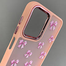 Чохол для Motorola G14 матовий чохол з принтом бантиків на телефон моторола г14 персиковий q03u, фото 3