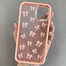 Чохол для Apple iPhone 11 матовий чохол із принтом бантиків на телефон айфон 11 персиковий q03u, фото 2