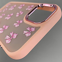 Чохол для Apple iPhone 11 матовий чохол із принтом бантиків на телефон айфон 11 персиковий q03u, фото 5