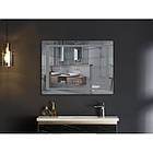 Дзеркало для ванної кімнати MIXXUS STYLE MR03-70x50 (годинник, LED-підсвічування, антизапотівання) MI6006, фото 8