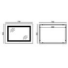 Дзеркало для ванної кімнати MIXXUS STYLE MR03-70x50 (годинник, LED-підсвічування, антизапотівання) MI6006, фото 7