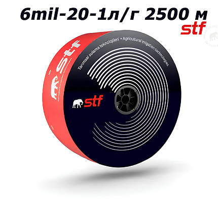 Крапельна стрічка емітерна STF 6mil-20-1л/г 2500 м, фото 1