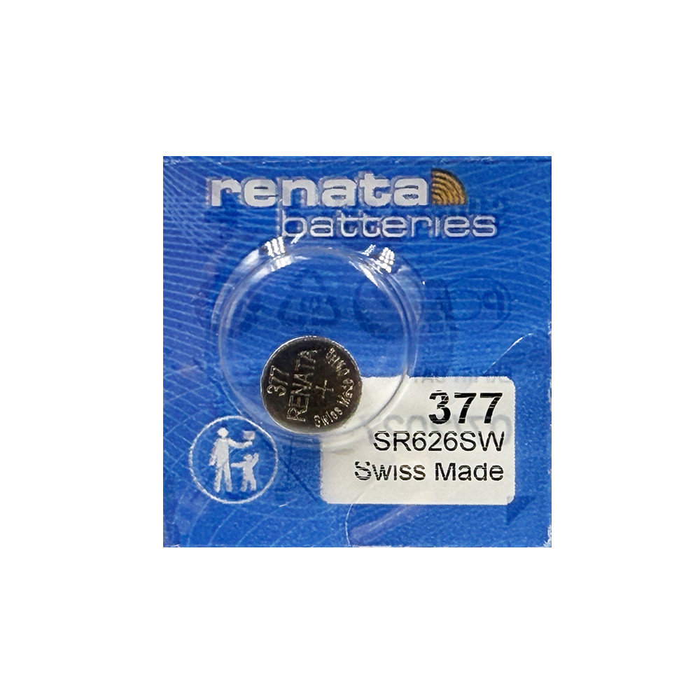 Годинникова батарейка 377 / SR 626 SW / AG4 Renata Silver Oxide (1.55v) 1шт.
