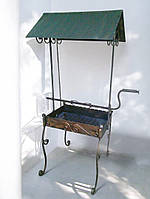 Кований мангал невеликий з дахом