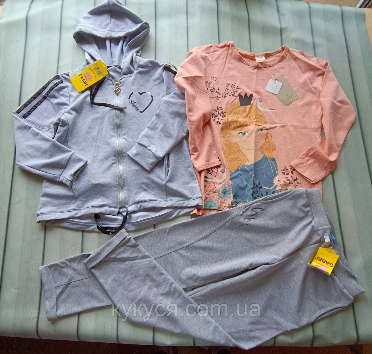 Шикарний костюм на дівчинку (троєчка), спортивний костюм для дівчинки, фото 1