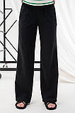 Якісні лляні штани для вагітних з еластичним поясом Naina розмір S Юла Мама Чорний, фото 7