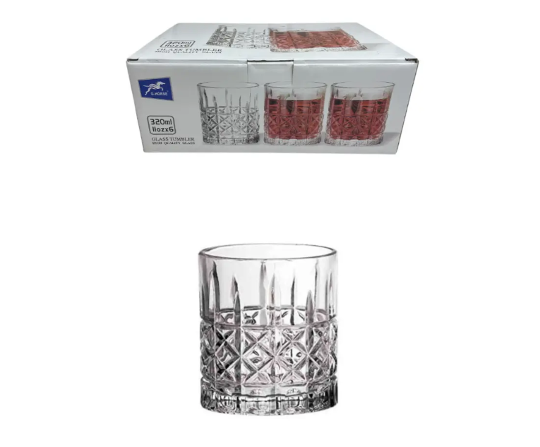 Набір низьких склянок Helios Рояль мальт для віскі 320 мл 6шт (BM5411JW-2), фото 1