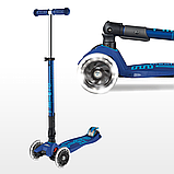 Самокат триколісний MICRO Maxi Deluxe LED, Blue, фото 4