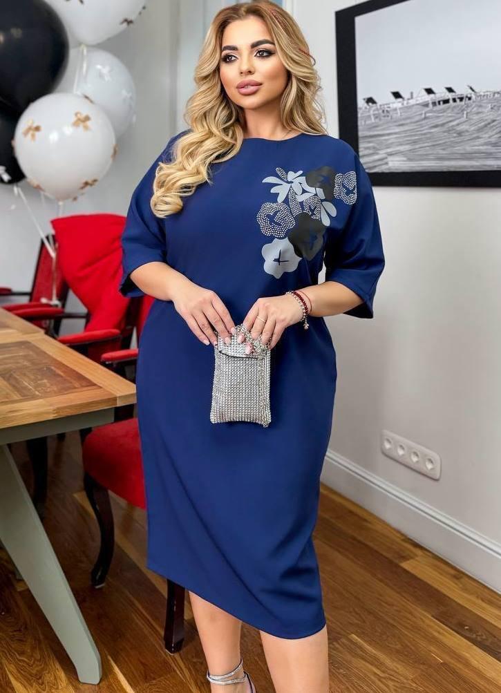👗 Елегантна сукня кольору індиго – стиль та комфорт у кожній деталі!