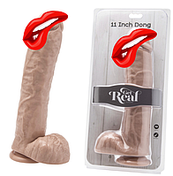 Фалоімітатор гігант на присосці ToyJoy Dildo 28 см with Balls Light skin tone