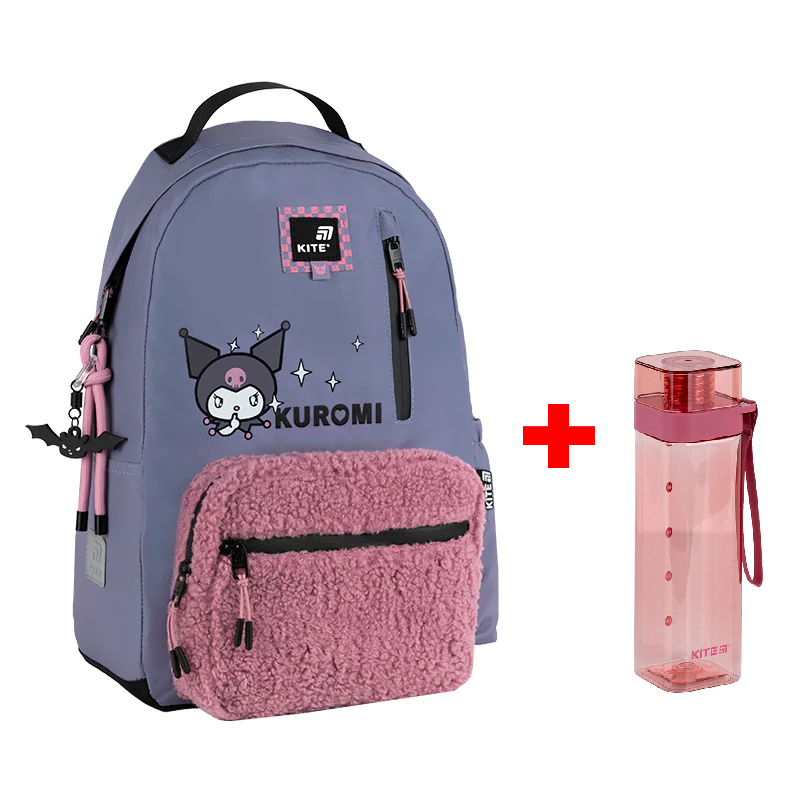 Рюкзак Kite Education teens Kuromi HK25-949M + пляшка в подарунок