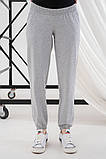 Стильні спортивні штани - джогери для вагітних із бавовняного трикотажу Dido розмір S (44) Юла Мама Сірий, фото 2