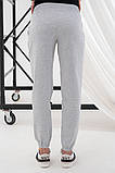 Стильні спортивні штани - джогери для вагітних із бавовняного трикотажу Dido розмір S (44) Юла Мама Сірий, фото 4