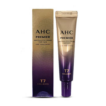 Крем для області навколо очей та обличчя AHC Premier Ampoule Eye Cream for Face Line Tightening T7 Collagen 12 мл