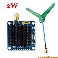 Відеопередавач VTX 1.2GHz 1.3GHz 2W 9CH Tramp CMS Дальнобійний Модуль Передачі FPV Сигналу Дрон Антена Зв’язок SMA VTX-1G3TE