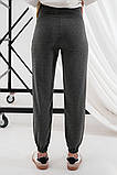 Комфортні спортивні джогери для вагітних із щільного трикотажу Elis розмір S (44) Юла Мама Антрацит, фото 7