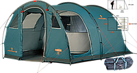 Кемпінговий чотиримісний намет Ferrino Fenix 4 Petrol | Сімейний тунельний намет з трьома входами та просторим тамбуром