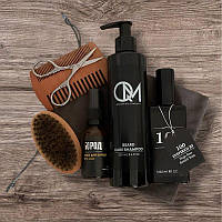 Набор для бороды(тоник лайм+шампунь QM+Hugo Boss Bottled Tonic)