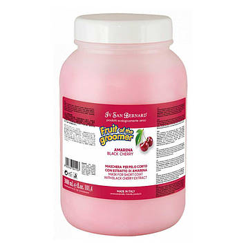 Маска Iv San Bernard Black Cherry для короткої шерсті, з протеїнами шовку та чорною вишнею, 3л.