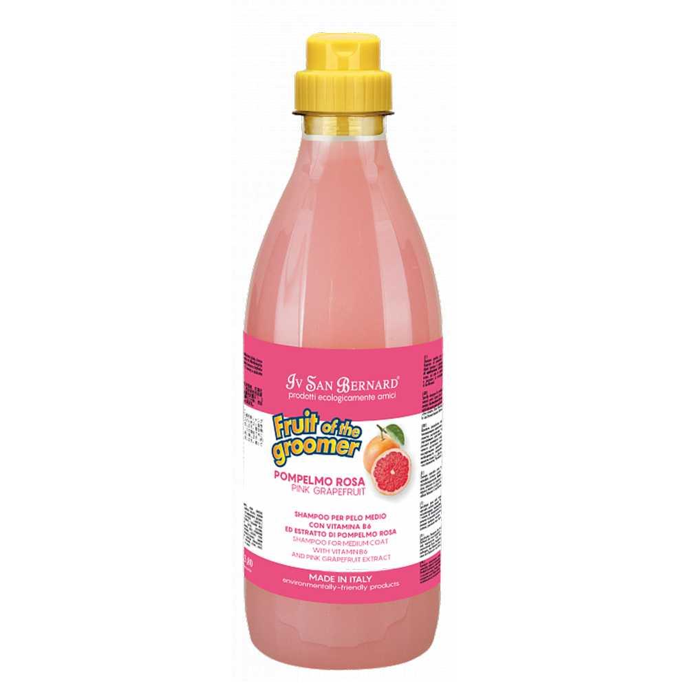 Шампунь Iv San Bernard Pink Grapefruit для середньої шерсті, з грейпфрутом та Вітамином В6, 1л.