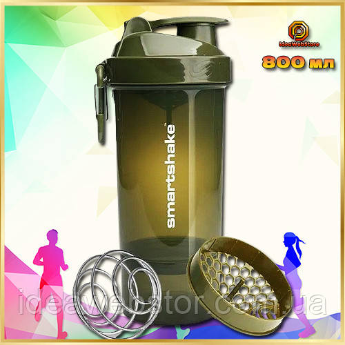 Шейкер спортивний для води та спортивного харчування SmartShake Original2GO 600ml Army Green