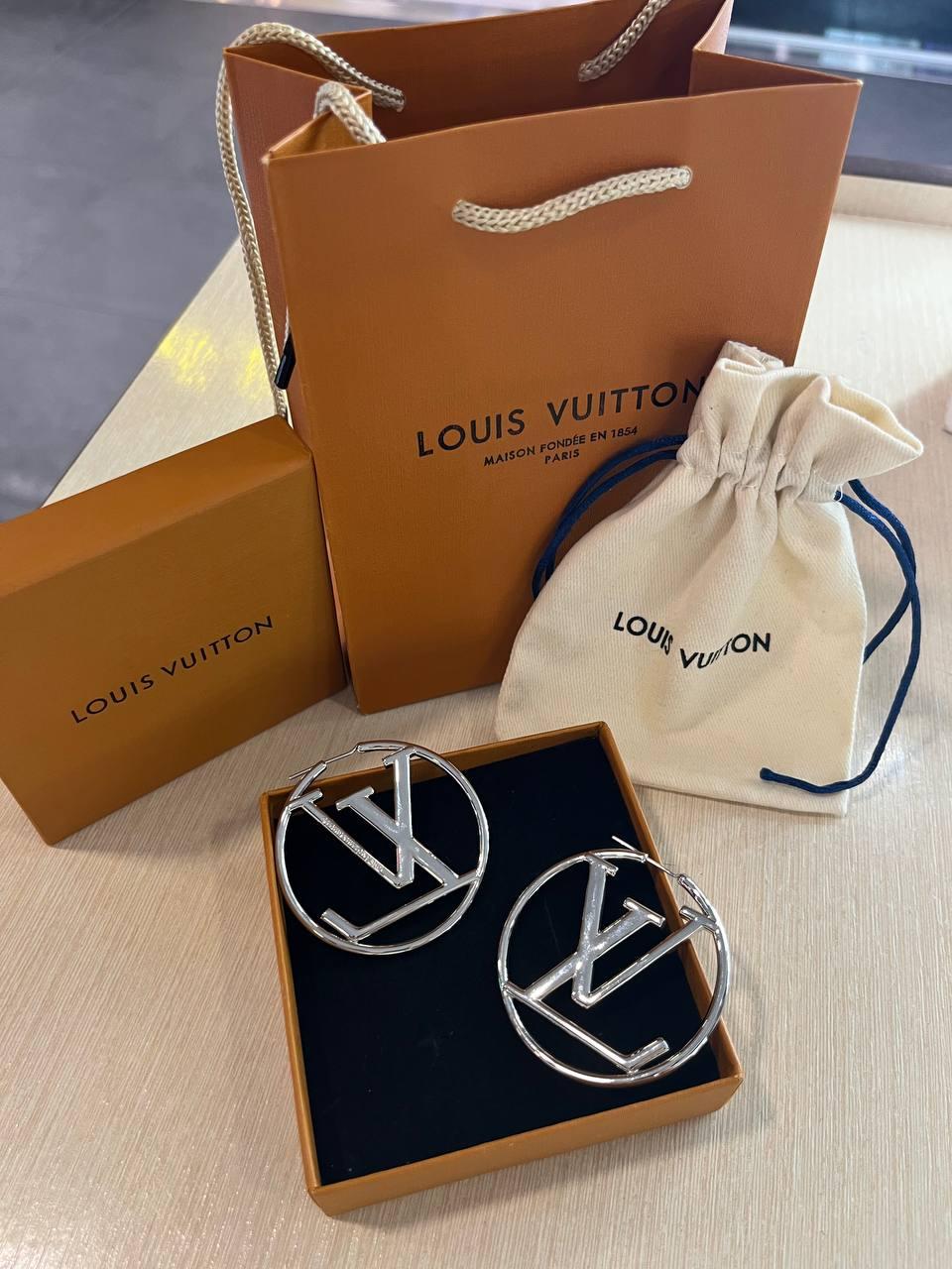 Сережки-кільця Louis Vuitton посріблення