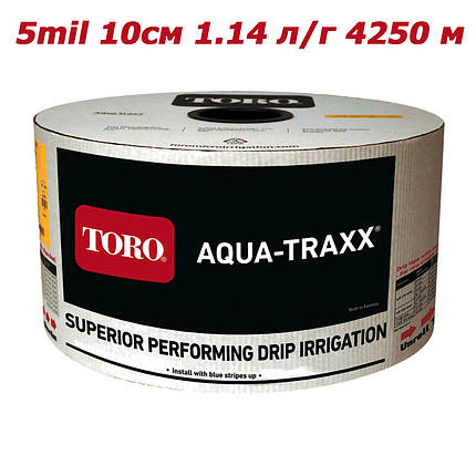 Крапельна стрічка щільова AQUA-TRAXX 5mil 10см 1.14 л/г 4250 м, фото 1