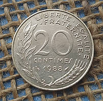 20 сантимiв 1988 року францiя