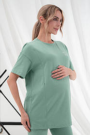 Трикотажна туніка для вагітних та годуючих мам на літо Celesta розмір S (44) Юла Мама Полин