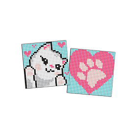 Алмазная мозаїка "Білі лапки" Ідейка AMS1045 на самоклеючій основі 9x9 см                        , Toyman