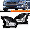 Протитумовані фари для Ford Mondeo/Ford Fusion 2019-2020 Денні ходові вогні + накладки (решітки) ПТФ ДХО, фото 6