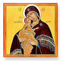 Писана ікона "Донська" Пресвятої Богородиці, 55 х 56 см, на дереві
