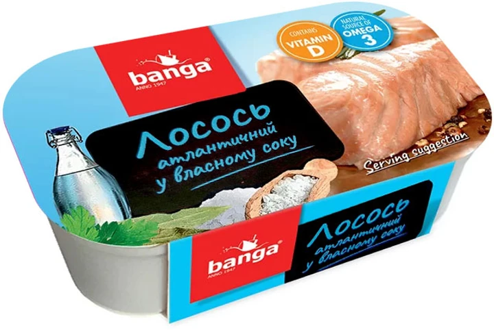 Філе лосося Banga у власному соку 120 г