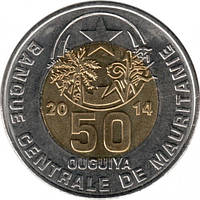 Монета Мавританія 50 угій 2014 р